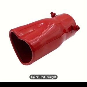 New Straight red Stainless steel Heart shape Car Exhaust Muffler tip